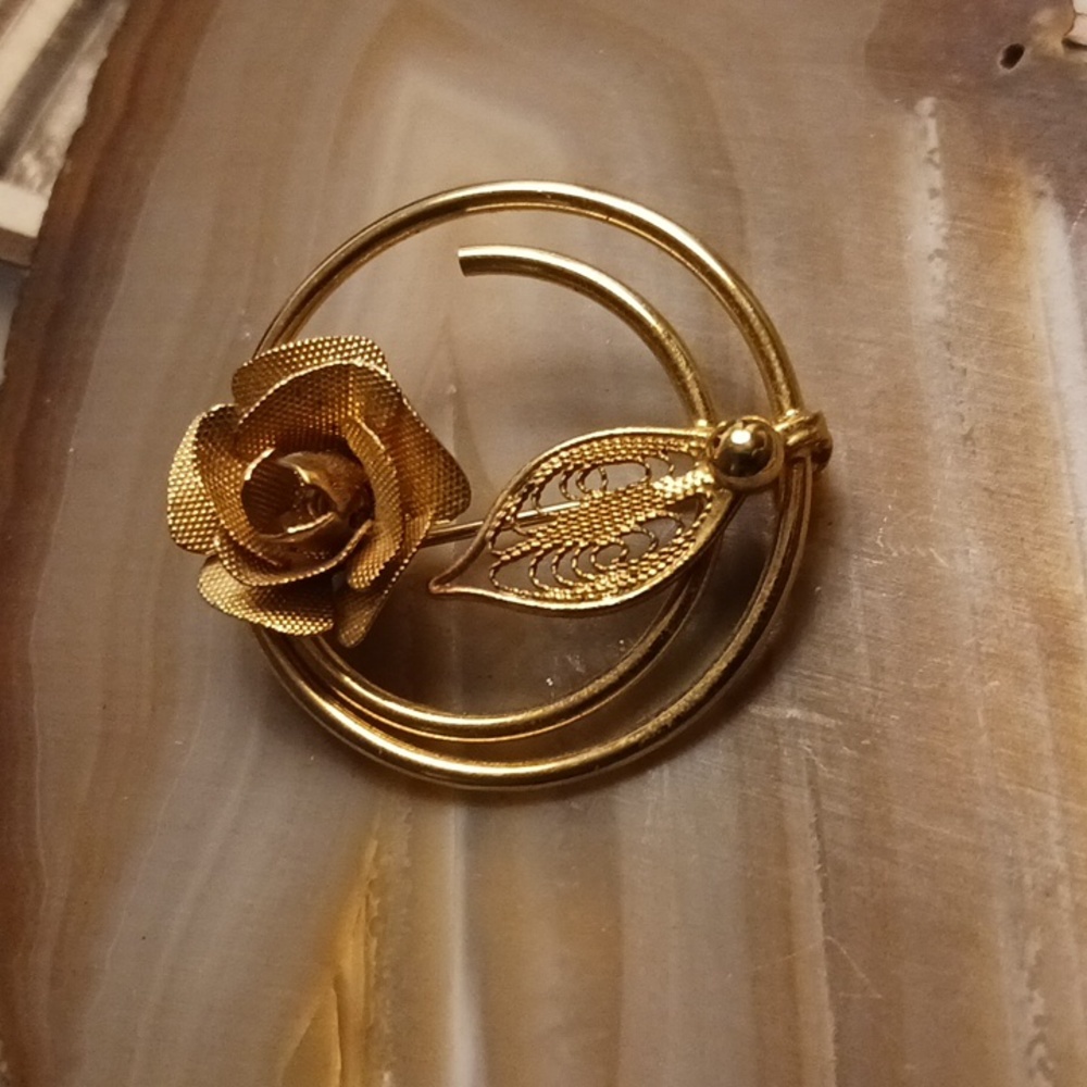 Vintage Rose Brooch